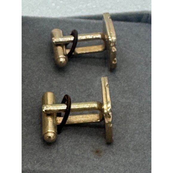 Vintage New Old Stock Giovanni Gold Tone Men Cuff Links Jewelry - Picture 4 of 4